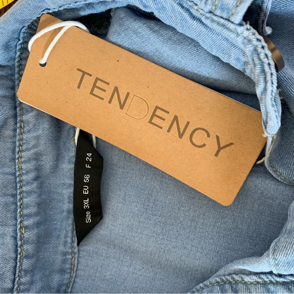 NWT Tendency Tiered Denim Jean Dress Button Front Size 3XL - Picture 5 of 7